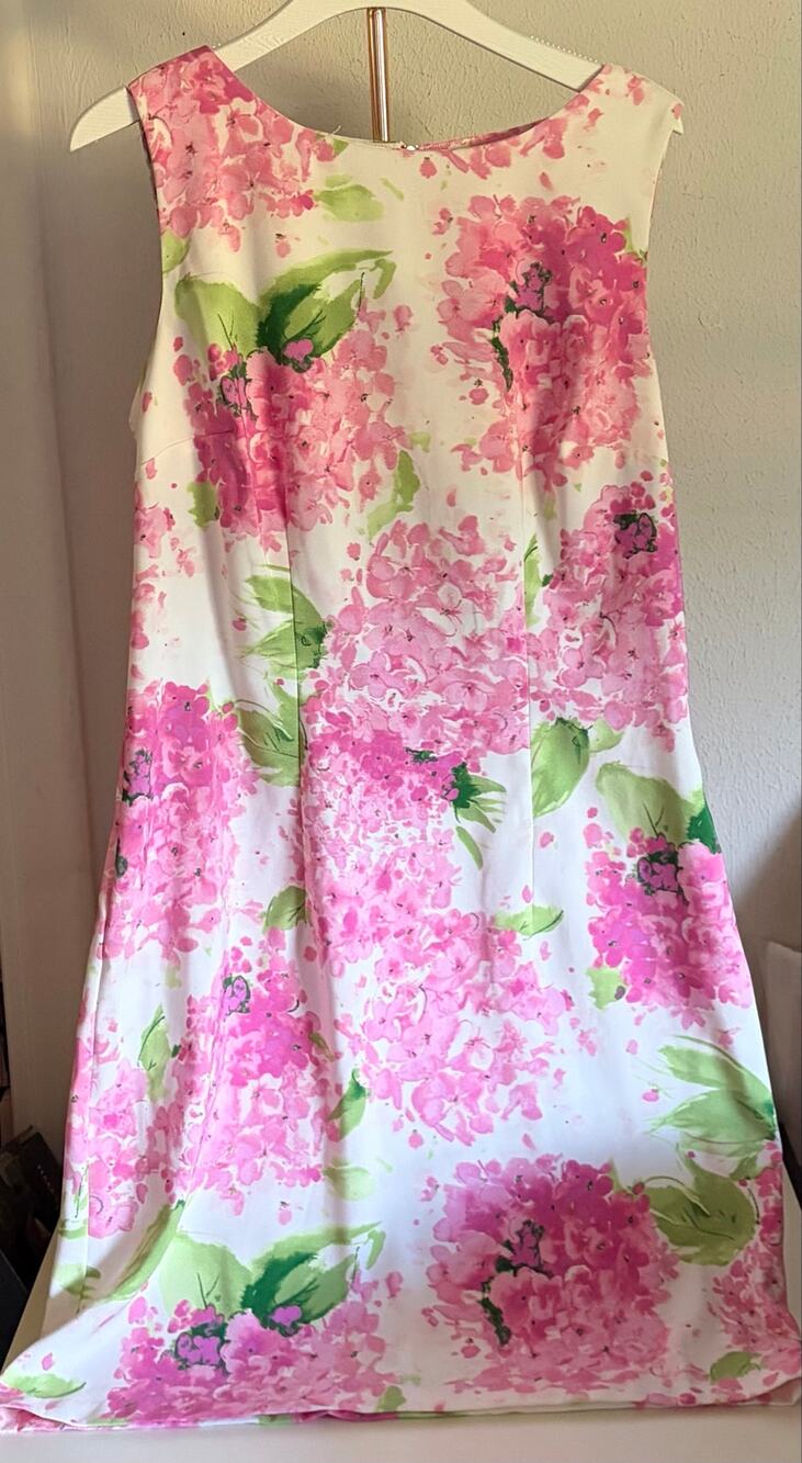 Women's ALYX Floral Pink Sleeveless Shift Dress Sz 6
